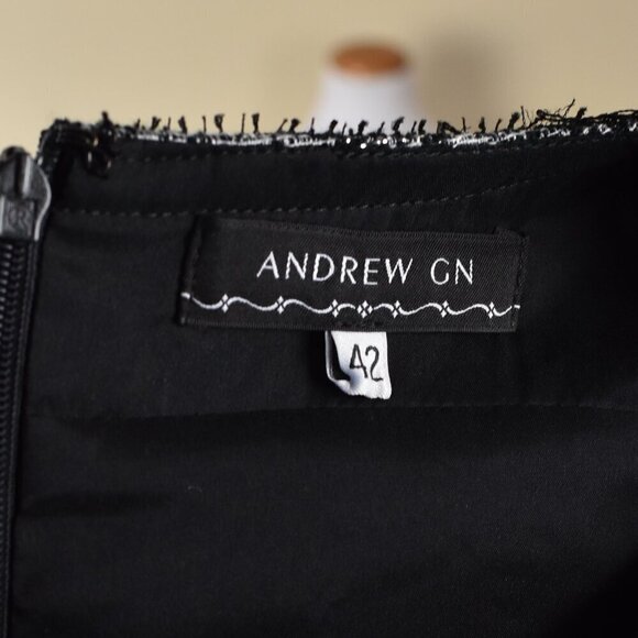 Andrew GN Tweed Sheath Dress 42 - Picture 10 of 10